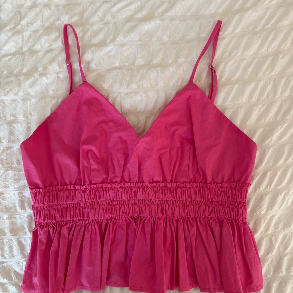 Smocked Waist Spaghetti Strap Top